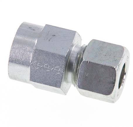 12S & G1/2'' Zink plated Steel Straight Cutting Fitting with Female Threads for Pressure Gauges 630 bar ISO 8434-1