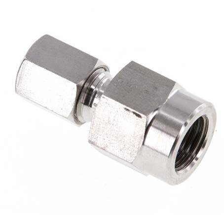 6L & G1/4'' Stainless Steel Straight Cutting Fitting with Female Threads for Pressure Gauges 315 bar ISO 8434-1