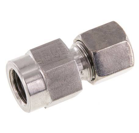 8L & G1/4'' Stainless Steel Straight Cutting Fitting with Female Threads for Pressure Gauges 315 bar ISO 8434-1