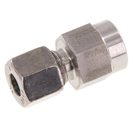 8L & G1/4'' Stainless Steel Straight Cutting Fitting with Female Threads for Pressure Gauges 315 bar ISO 8434-1