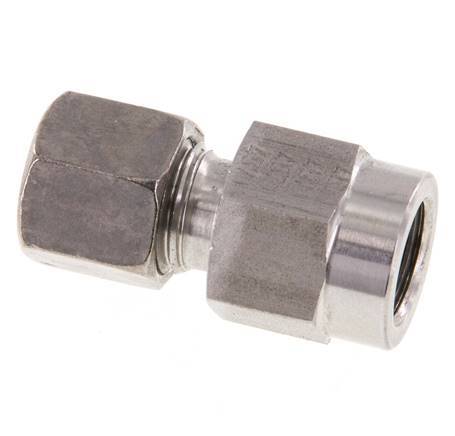 8L & G1/4'' Stainless Steel Straight Cutting Fitting with Female Threads for Pressure Gauges 315 bar ISO 8434-1