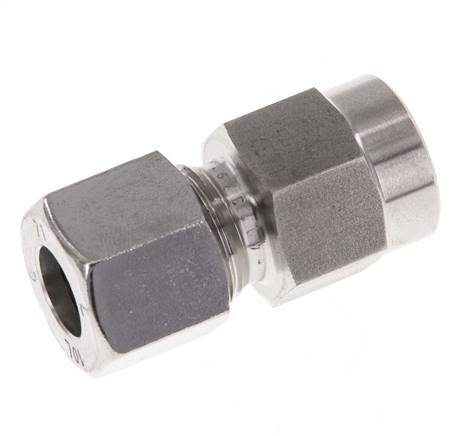 10L & G1/4'' Stainless Steel Straight Cutting Fitting with Female Threads for Pressure Gauges 315 bar ISO 8434-1