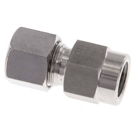 10L & G1/4'' Stainless Steel Straight Cutting Fitting with Female Threads for Pressure Gauges 315 bar ISO 8434-1