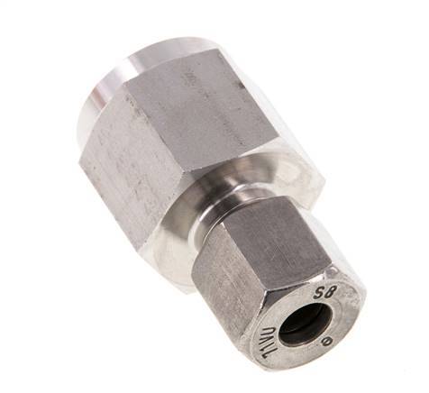 8S & G1/2'' Stainless Steel Straight Cutting Fitting with Female Threads for Pressure Gauges 630 bar ISO 8434-1