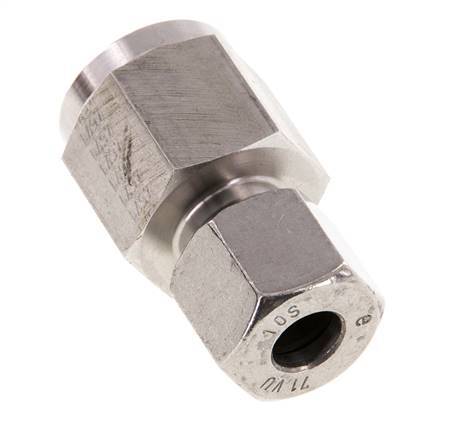 10S & G1/2'' Stainless Steel Straight Cutting Fitting with Female Threads for Pressure Gauges 630 bar ISO 8434-1