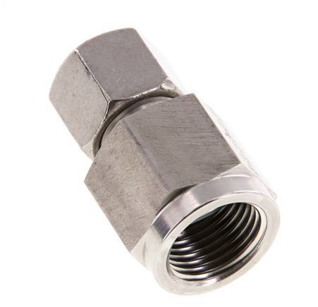 10S & G1/2'' Stainless Steel Straight Cutting Fitting with Female Threads for Pressure Gauges 630 bar ISO 8434-1