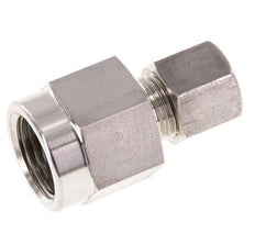 8S & G1/2'' Stainless Steel Straight Compression Fitting with Female Threads for Pressure Gauges 500 bar ISO 8434-1