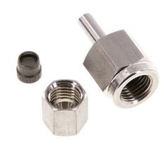 6L & G1/4'' Stainless Steel Straight Swivel with Female Threads for Pressure Gauges 315 bar ISO 8434-1