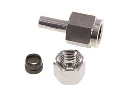 8L & G1/4'' Stainless Steel Straight Swivel with Female Threads for Pressure Gauges 315 bar ISO 8434-1