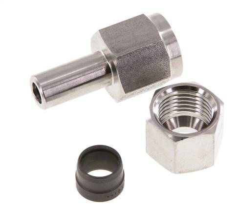 10L & G1/4'' Stainless Steel Straight Swivel with Female Threads for Pressure Gauges 315 bar ISO 8434-1