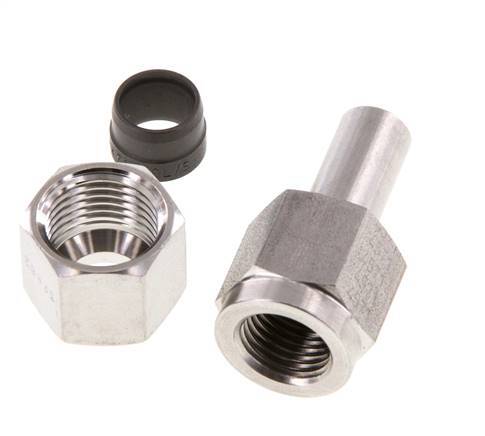 10L & G1/4'' Stainless Steel Straight Swivel with Female Threads for Pressure Gauges 315 bar ISO 8434-1