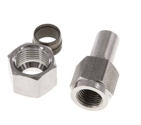 12L & G1/4'' Stainless Steel Straight Swivel with Female Threads for Pressure Gauges 315 bar ISO 8434-1