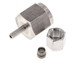 6S & G1/2'' Stainless Steel Straight Swivel with Female Threads for Pressure Gauges 630 bar ISO 8434-1