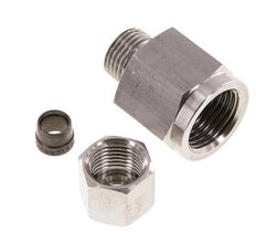 8S & G1/2'' Stainless Steel Straight Swivel with Female Threads for Pressure Gauges 630 bar ISO 8434-1