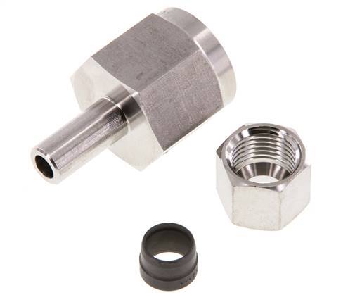 10S & G1/2'' Stainless Steel Straight Swivel with Female Threads for Pressure Gauges 630 bar ISO 8434-1