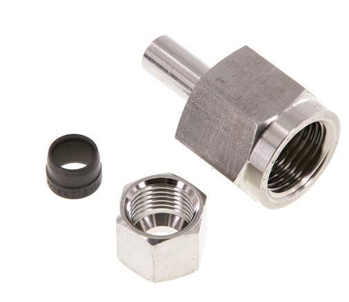 10S & G1/2'' Stainless Steel Straight Swivel with Female Threads for Pressure Gauges 630 bar ISO 8434-1