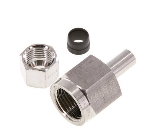 10S & G1/2'' Stainless Steel Straight Swivel with Female Threads for Pressure Gauges 630 bar ISO 8434-1