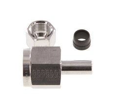 10S & G1/2'' Stainless Steel Straight Swivel with Female Threads for Pressure Gauges 630 bar ISO 8434-1