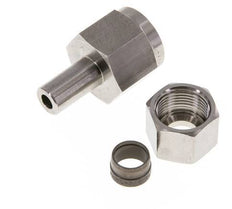 12S & G1/2'' Stainless Steel Straight Swivel with Female Threads for Pressure Gauges 630 bar ISO 8434-1