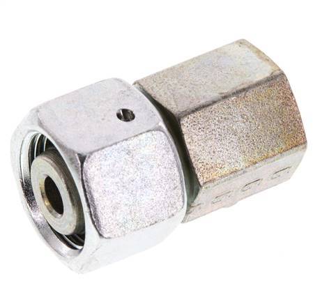 12L & G1/4'' Zink plated Steel Straight Swivel with Female Threads for Pressure Gauges 315 bar NBR Sealing Cone ISO 8434-1
