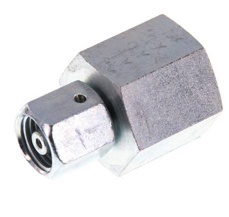 6S & G1/2'' Zink plated Steel Straight Swivel with Female Threads for Pressure Gauges 630 bar NBR Sealing Cone ISO 8434-1