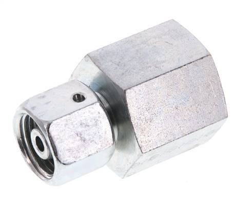 8S & G1/2'' Zink plated Steel Straight Swivel with Female Threads for Pressure Gauges 630 bar NBR Sealing Cone ISO 8434-1