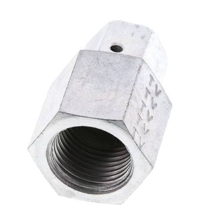 8S & G1/2'' Zink plated Steel Straight Swivel with Female Threads for Pressure Gauges 630 bar NBR Sealing Cone ISO 8434-1