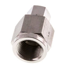 6S & G1/2'' Stainless Steel Straight Swivel with Female Threads for Pressure Gauges 630 bar FKM Sealing Cone ISO 8434-1