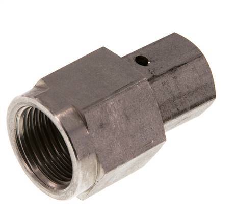 8S & G1/2'' Stainless Steel Straight Swivel with Female Threads for Pressure Gauges 630 bar FKM Sealing Cone ISO 8434-1