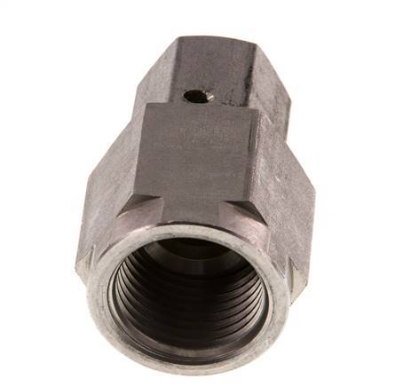 8S & G1/2'' Stainless Steel Straight Swivel with Female Threads for Pressure Gauges 630 bar FKM Sealing Cone ISO 8434-1