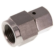 10S & G1/2'' Stainless Steel Straight Swivel with Female Threads for Pressure Gauges 630 bar FKM Sealing Cone ISO 8434-1