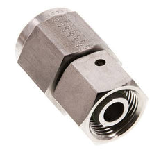 12S & G1/2'' Stainless Steel Straight Swivel with Female Threads for Pressure Gauges 630 bar FKM Sealing Cone ISO 8434-1