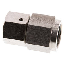 12S & G1/2'' Stainless Steel Straight Swivel with Female Threads for Pressure Gauges 630 bar FKM Sealing Cone ISO 8434-1