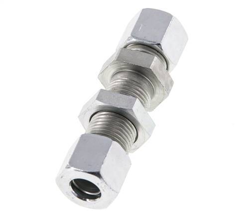 10L Zink plated Steel Straight Cutting Fitting Bulkhead 315 bar ISO 8434-1