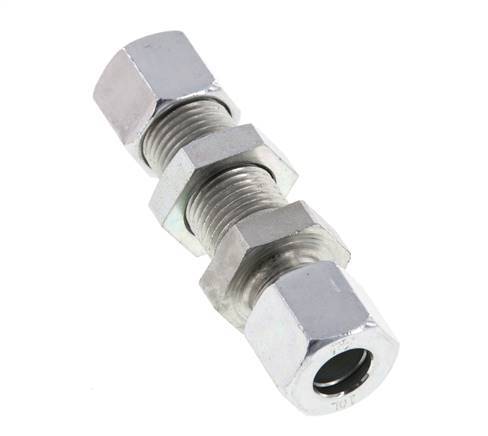 10L Zink plated Steel Straight Cutting Fitting Bulkhead 315 bar ISO 8434-1