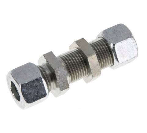 12L Zink plated Steel Straight Cutting Fitting Bulkhead 315 bar ISO 8434-1