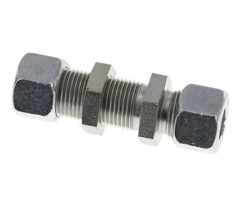 12L Zink plated Steel Straight Cutting Fitting Bulkhead 315 bar ISO 8434-1