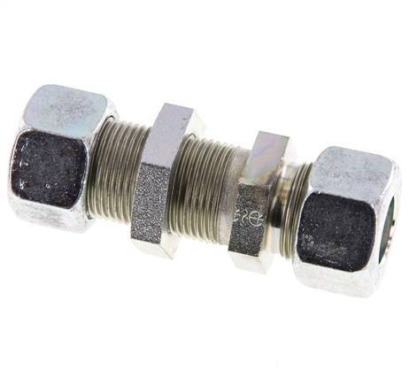 15L Zink plated Steel Straight Cutting Fitting Bulkhead 315 bar ISO 8434-1