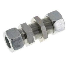 18L Zink plated Steel Straight Cutting Fitting Bulkhead 315 bar ISO 8434-1