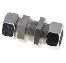 28L Zink plated Steel Straight Cutting Fitting Bulkhead 160 bar ISO 8434-1