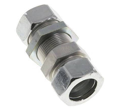 28L Zink plated Steel Straight Cutting Fitting Bulkhead 160 bar ISO 8434-1