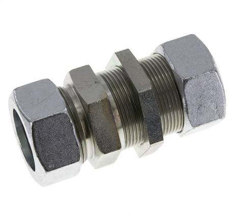 35L Zink plated Steel Straight Cutting Fitting Bulkhead 160 bar ISO 8434-1