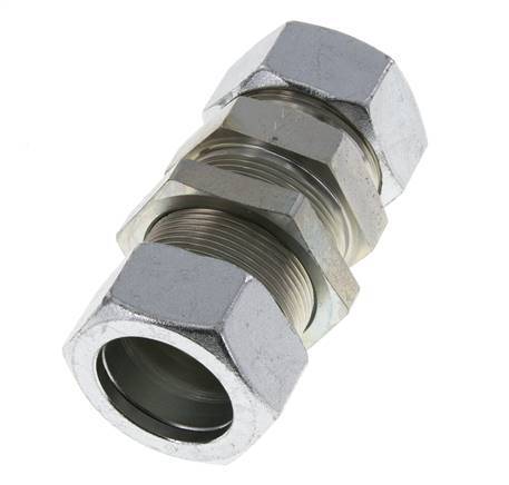 35L Zink plated Steel Straight Cutting Fitting Bulkhead 160 bar ISO 8434-1