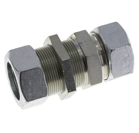 35L Zink plated Steel Straight Cutting Fitting Bulkhead 160 bar ISO 8434-1