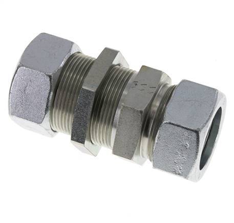 35L Zink plated Steel Straight Cutting Fitting Bulkhead 160 bar ISO 8434-1