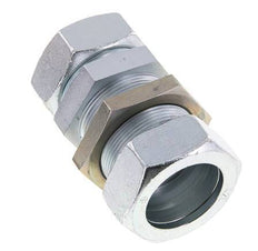 42L Zink plated Steel Straight Cutting Fitting Bulkhead 160 bar ISO 8434-1