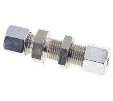 8S Zink plated Steel Straight Cutting Fitting Bulkhead 630 bar ISO 8434-1