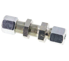 8S Zink plated Steel Straight Cutting Fitting Bulkhead 630 bar ISO 8434-1