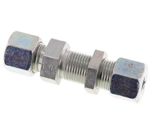 10S Zink plated Steel Straight Cutting Fitting Bulkhead 630 bar ISO 8434-1