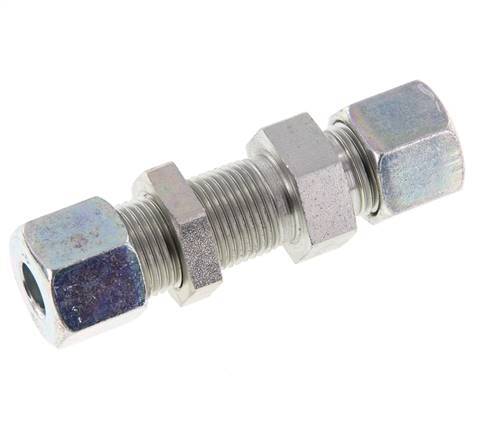 10S Zink plated Steel Straight Cutting Fitting Bulkhead 630 bar ISO 8434-1